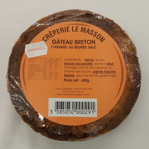 Gateau breton  la crme de caramel au beurre sal 450g